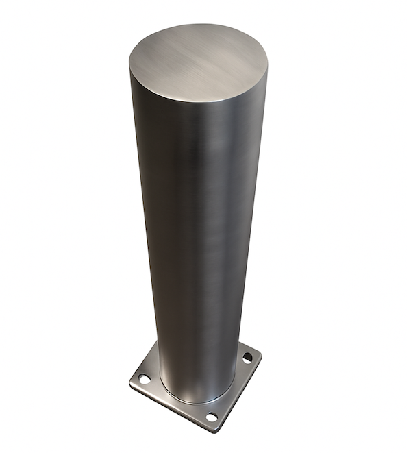 Stootpaal rond met montageplaat - LongShop metaalproduct